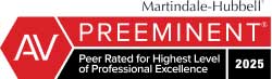 Martindale-Hubbell | AV Preeminent | Peer Rated for Highest Level of Professional Excellence | 2025